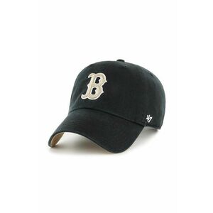 47 brand șapcă de baseball din bumbac MLB Boston Red Sox culoarea negru, cu imprimeu, BCWS-DBLUN02GWS-BK04 imagine