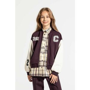 Coccodrillo bluza copii culoarea violet, cu imprimeu, ACADEMY GIRL JUNIOR imagine