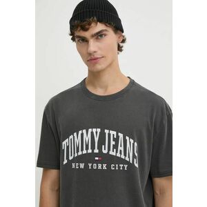 Tommy Jeans tricou din bumbac barbati, culoarea negru, cu imprimeu, DM0DM19699 imagine