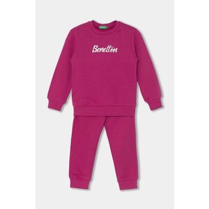 United Colors of Benetton trening de bumbac pentru copii culoarea roz, 3J68GK00K imagine