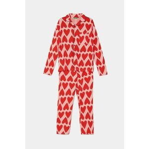 United Colors of Benetton pijamale de bumbac pentru copii culoarea roz, modelator, 3MR70P072 imagine