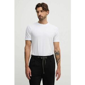 BOSS tricou barbati, culoarea alb, neted imagine