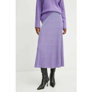 Karl Lagerfeld fusta culoarea violet, midi, evazati, 246W1205 imagine