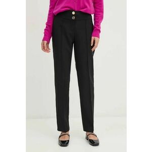 Artigli pantaloni femei, culoarea negru, drept, high waist, ACPA000219 imagine