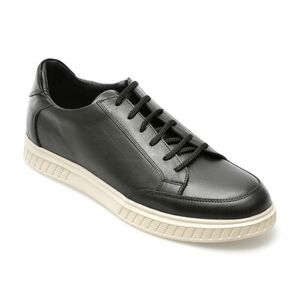 Pantofi casual OTTER negri, EF426, din piele naturala imagine