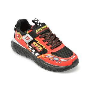 Pantofi SKECHERS rosii, SKECH TRACKS, din piele ecologica imagine