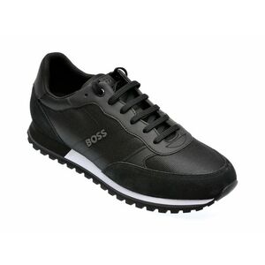 Pantofi sport BOSS negri, 8133, din material textil imagine