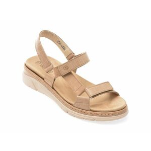 Sandale casual SUAVE bej, 12509, din piele naturala imagine