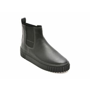 Ghete casual CLARKS negre, MAYHTOP, din piele naturala imagine