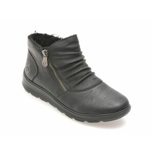 Ghete casual RIEKER negre, Z0051, din piele ecologica imagine