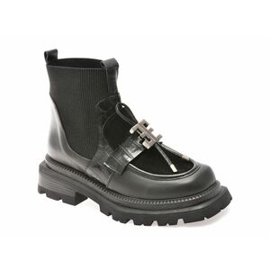 Ghete casual EPICA negre, 157K437, din piele naturala imagine