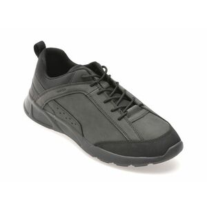 Pantofi casual GEOX negri, U45G7C, din piele ecologica imagine