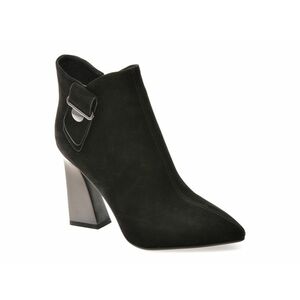 Botine elegante EPICA negre, 2556, din piele intoarsa imagine