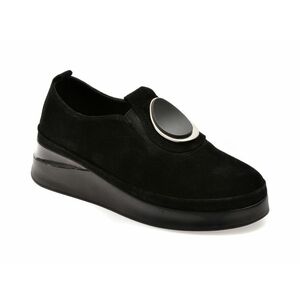 Pantofi casual EPICA negri, 1776005, din piele intoarsa imagine