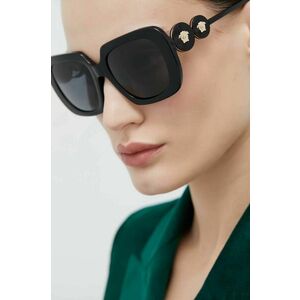 Versace ochelari de soare femei, culoarea negru imagine