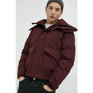 Superdry geaca barbati, culoarea bordo, de iarna imagine