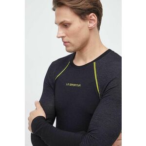 LA Sportiva longsleeve funcțional Wool40 Aero culoarea negru imagine