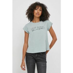 Pepe Jeans tricou din bumbac HANNON femei, culoarea verde imagine