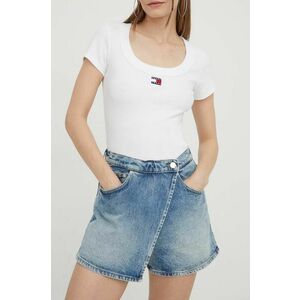 Tommy Jeans pantaloni scurți femei, uni, high waist DW0DW16977 imagine