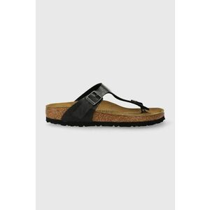 Birkenstock slapi Gizeh femei, culoarea negru, cu toc plat, 1027334 imagine