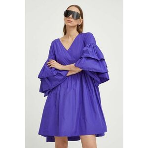 MMC STUDIO rochie culoarea violet, mini, oversize imagine