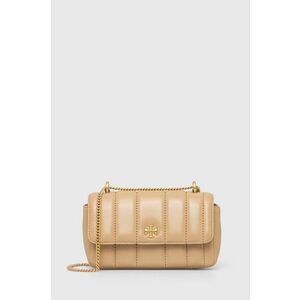 Tory Burch poseta de piele culoarea bej imagine