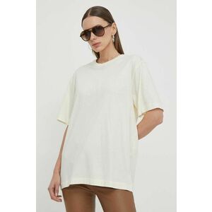 By Malene Birger tricou din bumbac femei, culoarea bej imagine