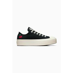 Converse tenisi Chuck Taylor All Star Lift femei, culoarea negru, A08862C imagine