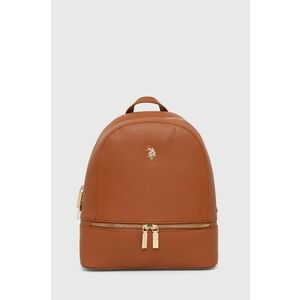 U.S. Polo Assn. rucsac femei, culoarea maro, mic, neted imagine