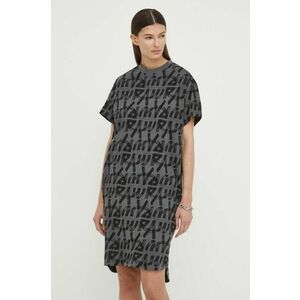 G-Star Raw rochie din bumbac culoarea gri, mini, oversize imagine