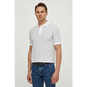 BOSS polo de bumbac culoarea gri, uni 50513580 imagine