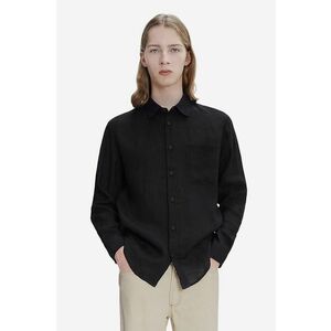 A.P.C. cămașă A.P.C. Chemise Cassel LIAEK-H12545 BLACK bărbați, culoarea negru, cu guler clasic, regular LIAEK.H12545-BLACK imagine