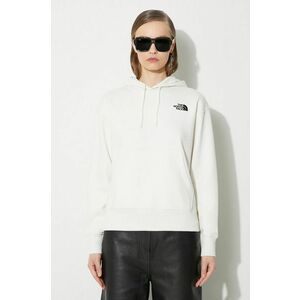 The North Face bluză W Essential Hoodie femei, culoarea bej, cu glugă, uni, NF0A7ZJDQLI1 imagine