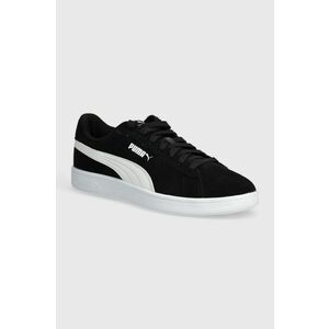 Puma sneakers din piele intoarsă Smash 3.0 culoarea negru 390984 imagine