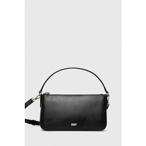 Dkny poseta de piele culoarea negru imagine