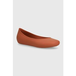 Crocs balerini Brooklyn Flat culoarea maro, 209384 imagine