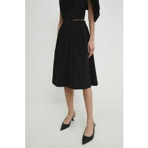 Answear Lab pantaloni scurti culoarea negru, neted, high waist imagine