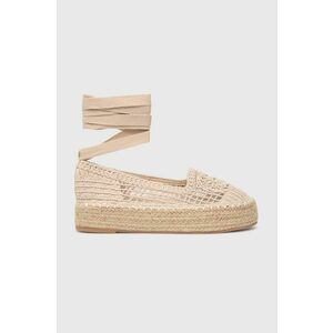 Answear Lab espadrile culoarea bej, cu platforma imagine