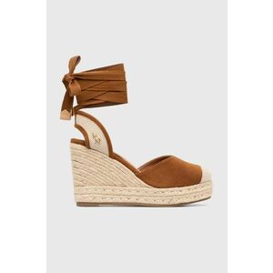 U.S. Polo Assn. espadrile STEFY femei, culoarea maro, toc pana, STEFY001W 4HT1 imagine