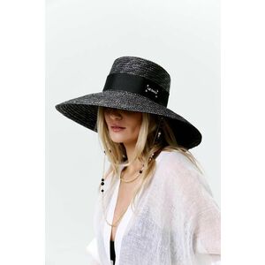 LE SH KA headwear palarie Black Straw Veil culoarea negru, BLackStrawVeil imagine