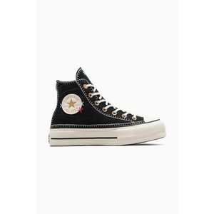 Converse tenisi Chuck Taylor All Star Lift femei, culoarea negru, A08731C imagine