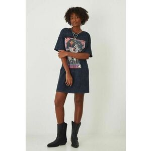 Medicine rochie culoarea gri, mini, oversize imagine