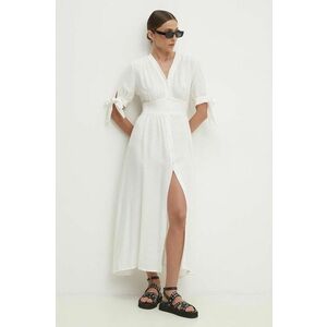 Answear Lab rochie culoarea alb, maxi, evazati imagine