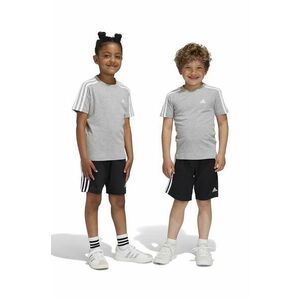 adidas set de bumbac pentru copii LK 3S CO T SET culoarea gri, IV7439 imagine