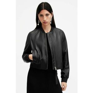 AllSaints geaca de piele ORTEN BOMBER JACKET femei, culoarea negru, de tranzitie, W072LB imagine