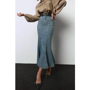 Answear Lab fusta jeans maxi, creion imagine