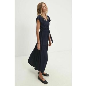 Answear Lab rochie culoarea albastru marin, midi, evazati imagine