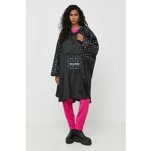 Karl Lagerfeld poncho de ploaie culoarea negru, de tranzitie, oversize imagine