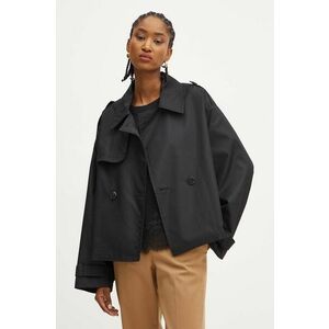 MAX&Co. palton femei, culoarea negru, de tranzitie, oversize, 2426086012200 imagine