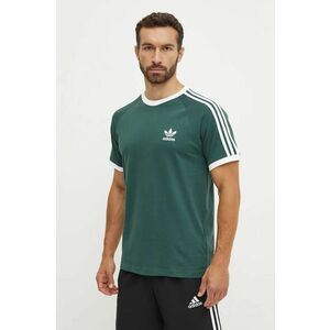 adidas Originals tricou din bumbac barbati, culoarea verde, cu imprimeu, IY8720 imagine